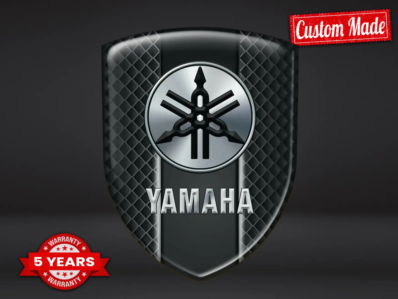 Yamaha Badges Résine Design Perso Étiquettes Véhicule Premium